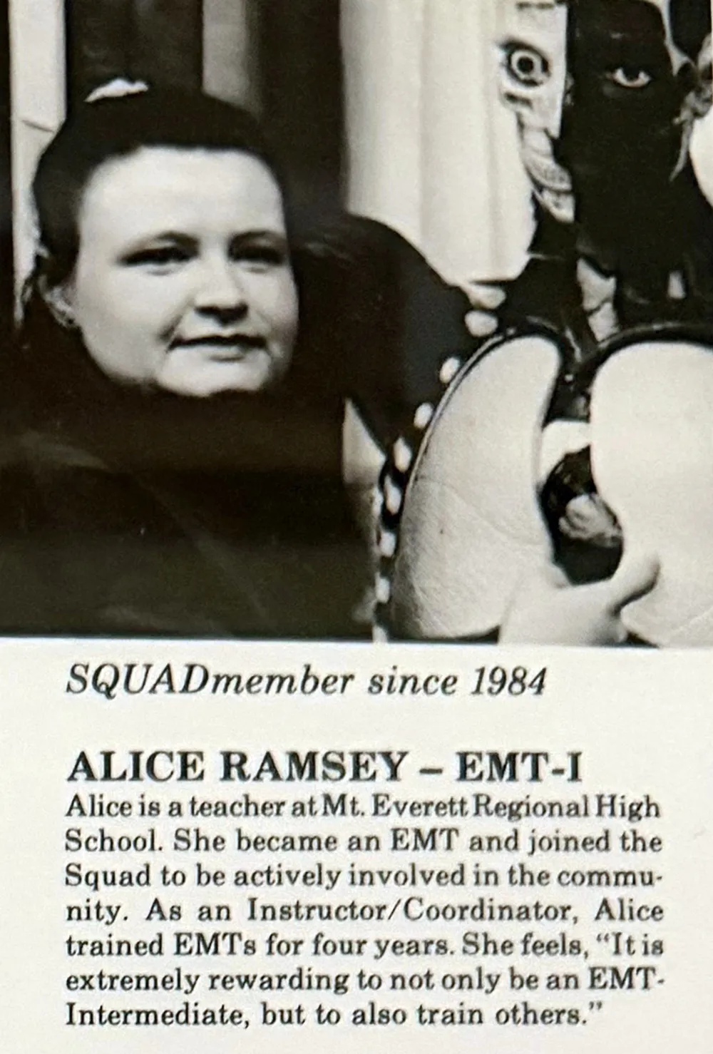 SBAS volunteer from the 1980s and 1990s