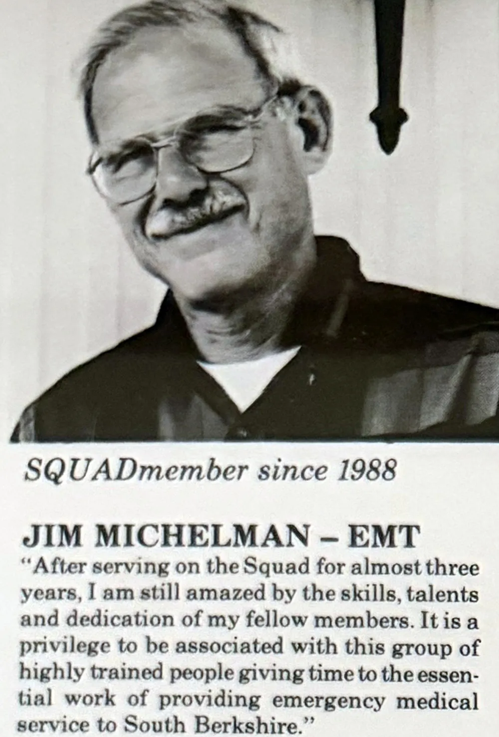 SBAS volunteer from the 1980s and 1990s