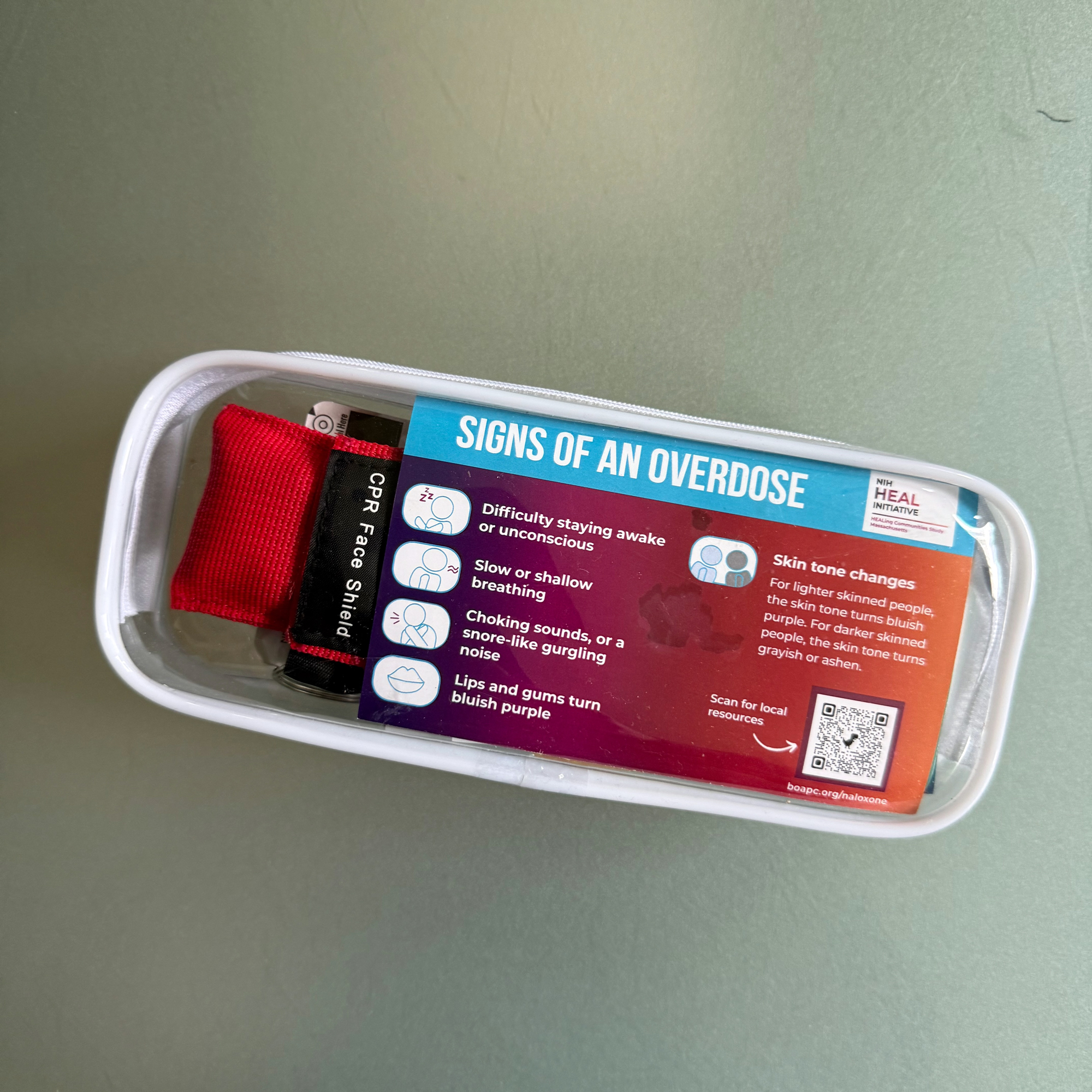 Naloxone overdose prevention kit