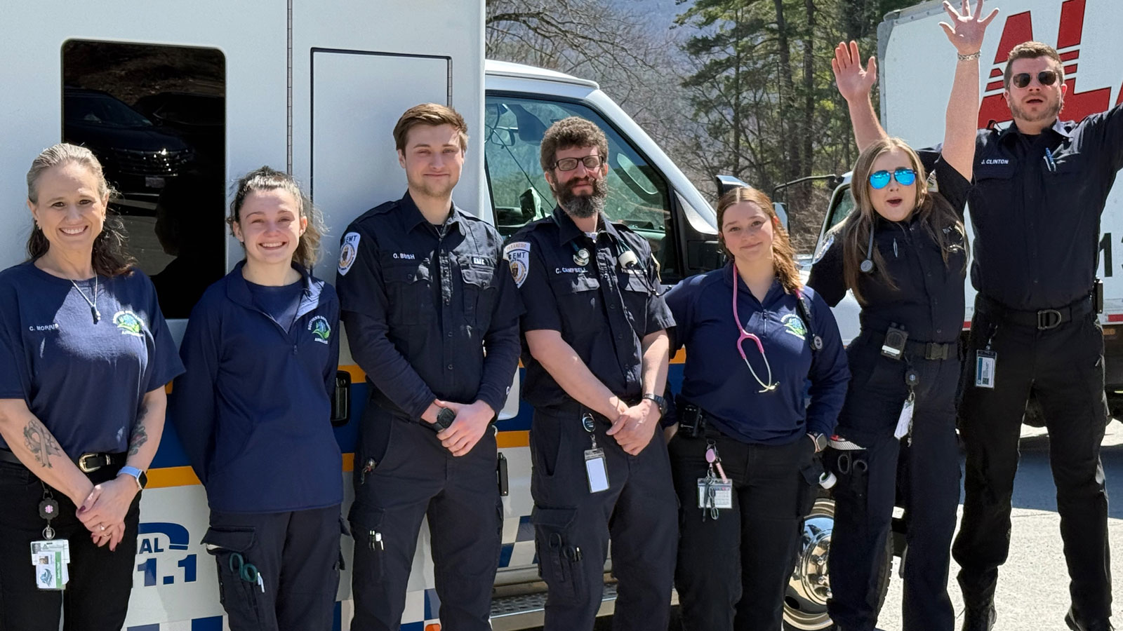 Our Thursday crews enjoy a warm spring day. Finally!